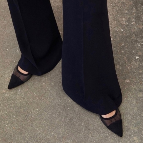 mesh pointed toe flats